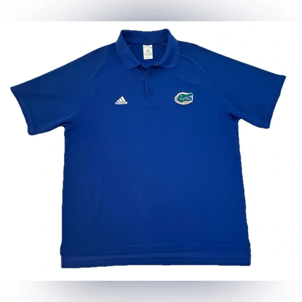 Florida State University Gators Adidas Polo Shirt Mens Size XL Blue Embroidered